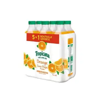 Auchan Tropicana orange sans pulpe offre