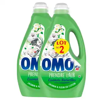 Auchan Lessive liquide jasmin & fleur de coton omo offre