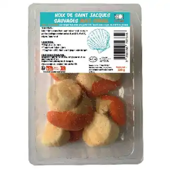 Auchan Noix de saint jacques sauvages avec corail surgelées offre