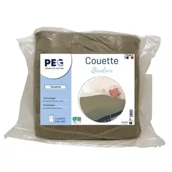 Auchan Couette tempérée bicolore peg offre