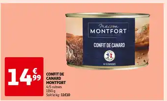Auchan Supermarché Montfort confit de canard offre