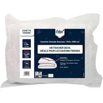 Auchan Couette chaude douceur colas normand offre