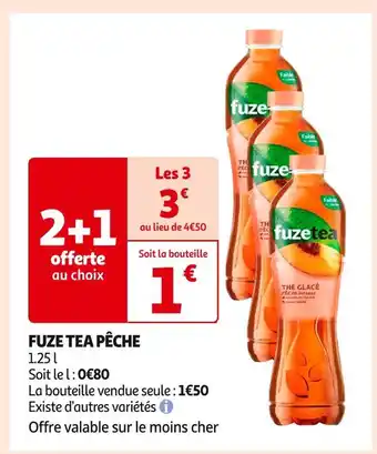Auchan Supermarché Fuze tea fuze tea pêche offre