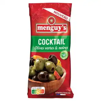 Auchan Cocktail olives vertes et noires menguy's offre