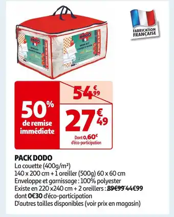 Auchan Supermarché Dodo pack dodo offre