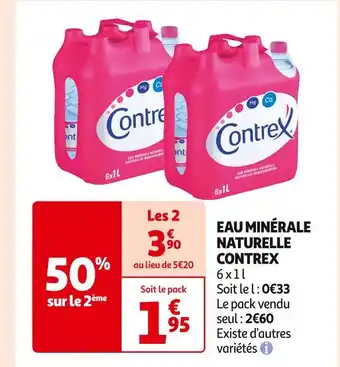 Auchan Supermarché Contrex eau minérale naturelle offre