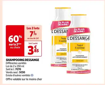 Auchan Supermarché Dessange shampooing offre