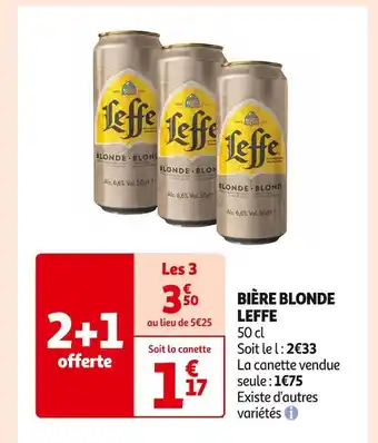 Auchan Supermarché Leffe bière blonde offre