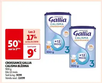 Auchan Supermarché Gallia croissance calisma blédina offre