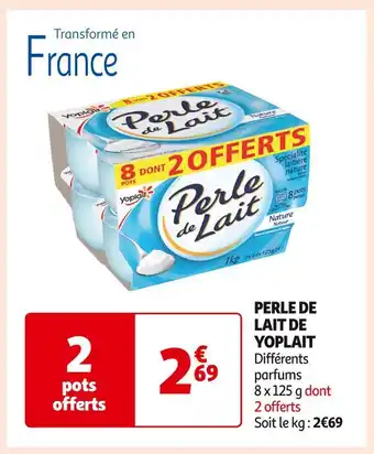 Auchan Supermarché Yoplait perle de lait de yoplait offre