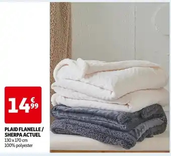Actuel plaid flanelle / sherpa