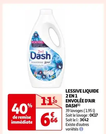 Auchan Supermarché Dash lessive liquide 2 en 1 envolée d'air (1) offre