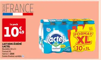 Auchan Supermarché Lactel lait demi-écrémé offre
