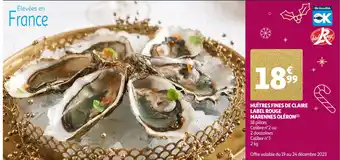 Mr. goodfish huîtres fines de claire label rouge marennes oléron
