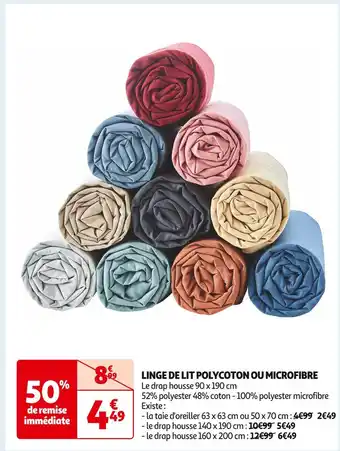 Linge de lit polycoton ou microfibre