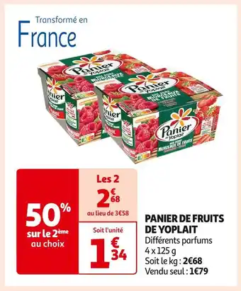 Auchan Supermarché Yoplait panier de fruits de yoplait offre