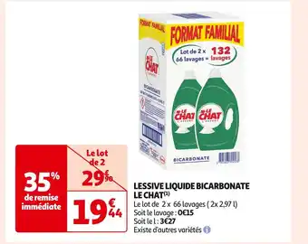 Auchan Supermarché Le chat lessive liquide bicarbonate (1) offre