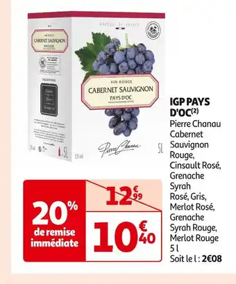 Auchan Supermarché Pierre chanau igp pays d'oc offre