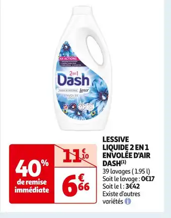 Auchan Supermarché Dash lessive liquide 2 en 1 envolée d'air (1) offre