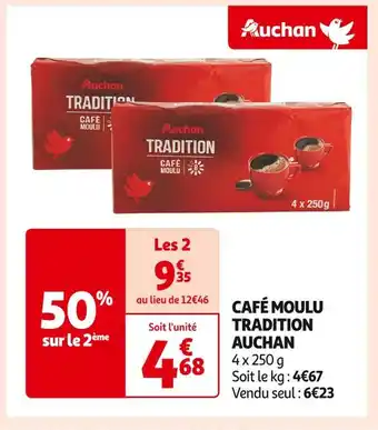 Auchan Supermarché Auchan café moulu tradition offre