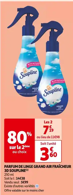 Auchan Supermarché Soupline parfum de linge grand air fraîcheur 3d(1) offre