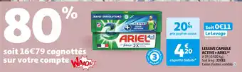 Auchan Supermarché Ariel lessive capsule active + (1) offre