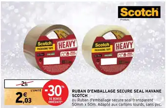 RUBAN D'EMBALLAGE SECURE SEAL HAVANE SCOTCH