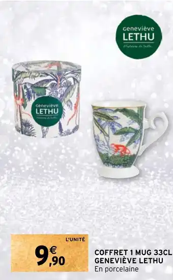 Intermarché Hyper COFFRET 1 MUG 33CL GENEVIÈVE LETHU En porcelaine offre