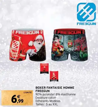 Intermarché Hyper BOXER FANTAISIE HOMME FREEGUN offre