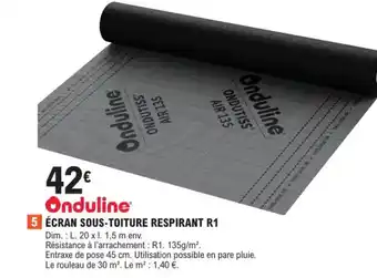 E.Leclerc Brico ÉCRAN SOUS-TOITURE RESPIRANT R1 offre