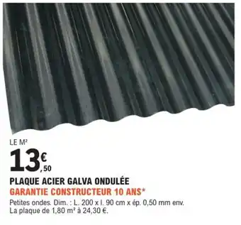 E.Leclerc Brico PLAQUE ACIER GALVA ONDULÉE offre
