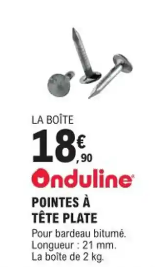 E.Leclerc Brico POINTES À TÊTE PLATE offre
