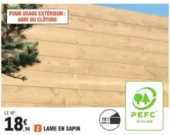 E.Leclerc Brico LAME EN SAPIN offre