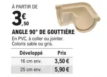 E.Leclerc Brico ANGLE 90° DE GOUTTIÈRE offre