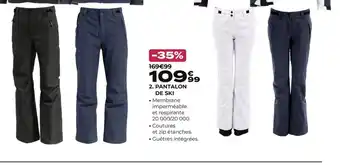 Go Sport 2. PANTALON DE SKI offre