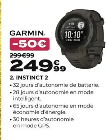 Go Sport GARMIN Instinct offre