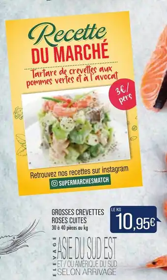 Match Groisses crevettes roses cuites offre