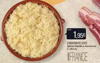 Match Choucroute cuite offre