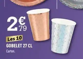 Centrakor GOBELET 27 CL Carton offre