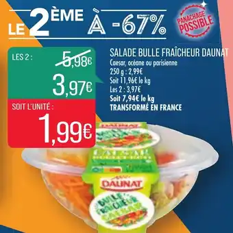 Match Salade bulle fraîcheur daunat offre