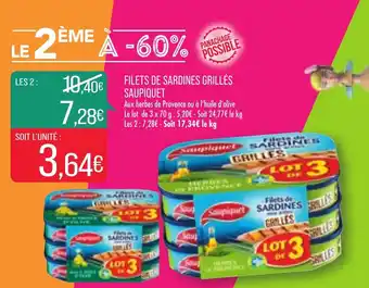 Match Filets de sardines grillés saupiquet offre