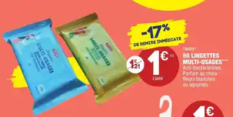 ALDI 50 Lingettes multi-usages offre