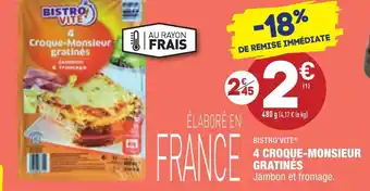 ALDI 4 Croque-monsieur gratinés offre