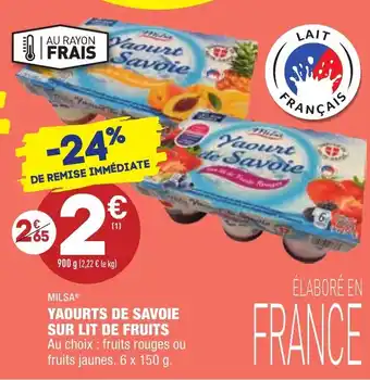 ALDI Yaourts de savoie sur lit de fruits offre