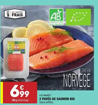 ALDI 2 Pavés de saumon bio offre