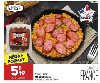 ALDI 10 Saucisses offre