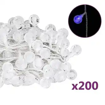 Bricorama Vidaxl guirlande lumineuse globe 20 m 200 led bleu 8 fonctions offre