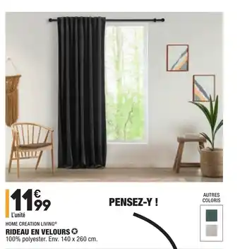 ALDI Rideau en velours offre