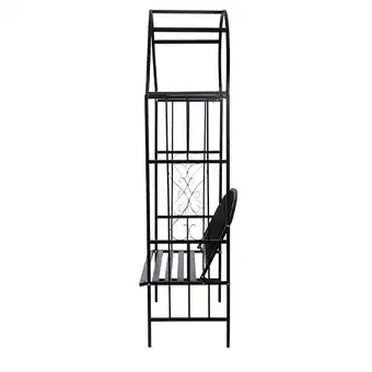 Bricorama Gloriette de jardin noire avec banc - noir offre