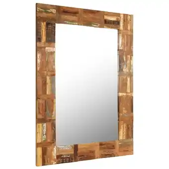 Bricorama Miroir mural bois de récupération massif 60 x 90 cm - brun - maison et jardin - décorations - miroirs - brun - brun offre